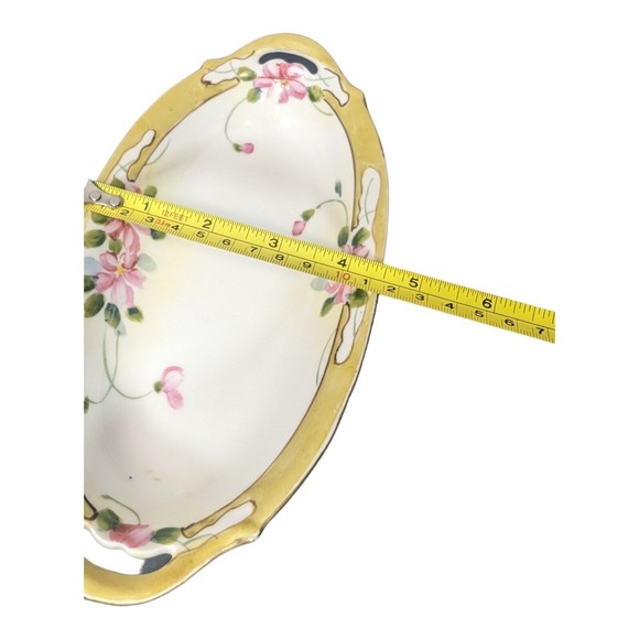 Antique NIPPON Noritake porcelain oblong relish  serving dish with raised relief - Picture 11 of 11